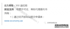 阿联酋商标申请注册官方费用及流程